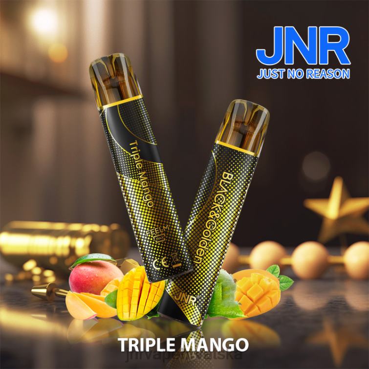 JNR VAPES FACTORY | jnr crno-gloden trostruki mango 4JD0J285