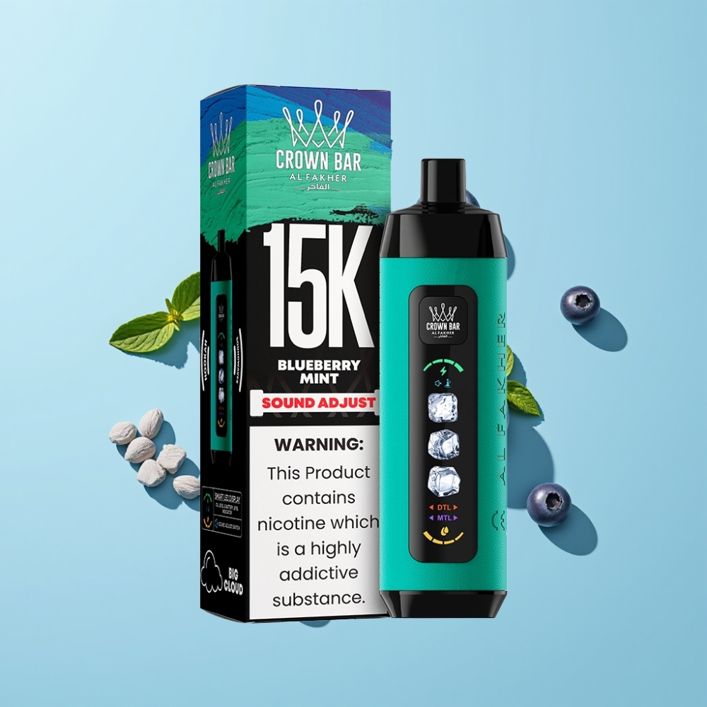 Al Fakher 15k Ice Adjust Clouds Disposable Borovnica Metvica 15000 pufova 22ml