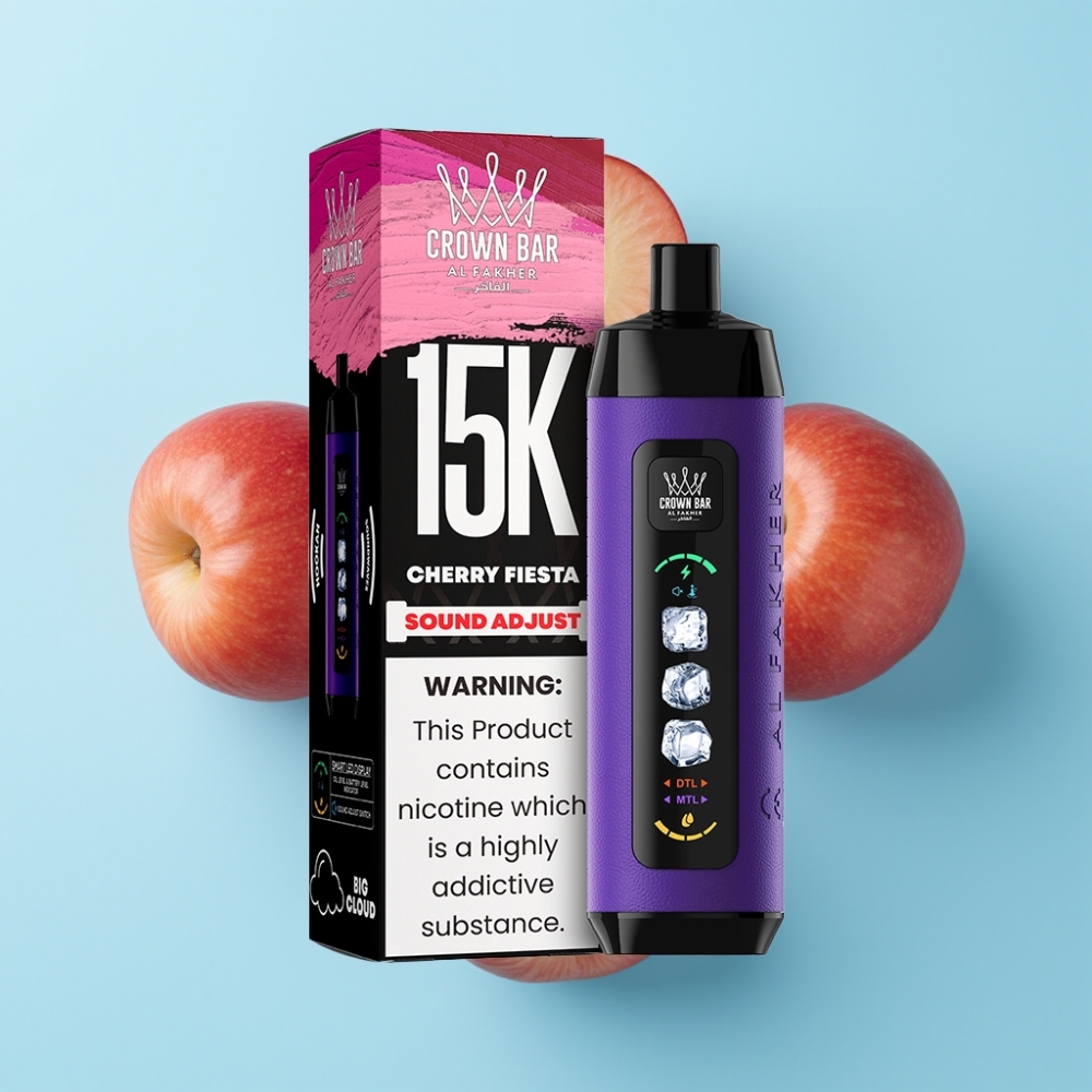 Al Fakher 15k Ice Adjust Clouds Disposable Cherry Fiesta 15000 zadišaka 22ml