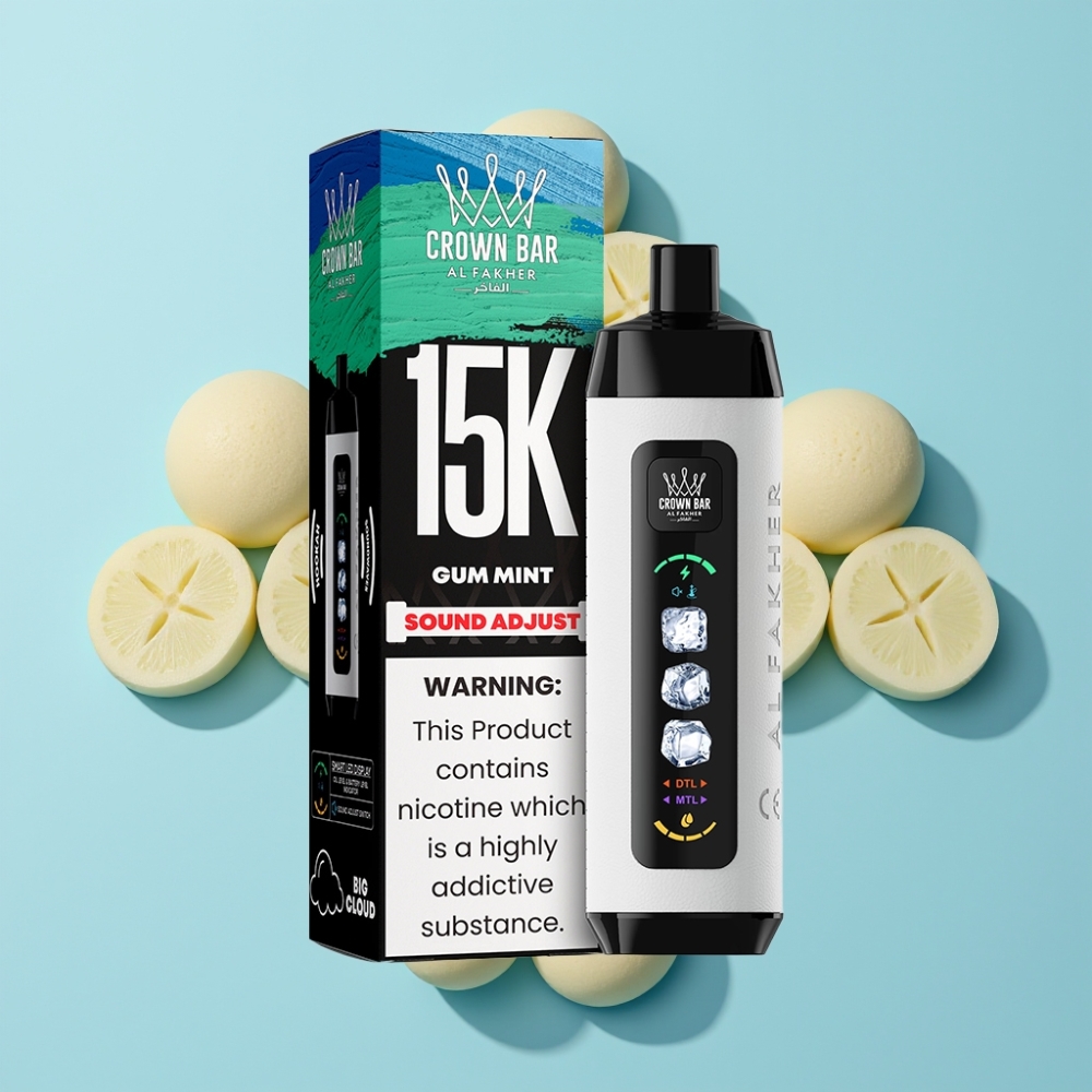 Al Fakher 15k Ice Adjust Clouds Disposable Device Gum Mint 15000 puffs 22ml