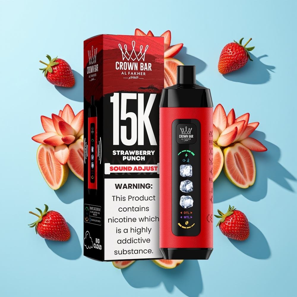 Al Fakher 15k Ice Adjust Clouds Disposable Jagoda Punch 15000 pufova 22ml