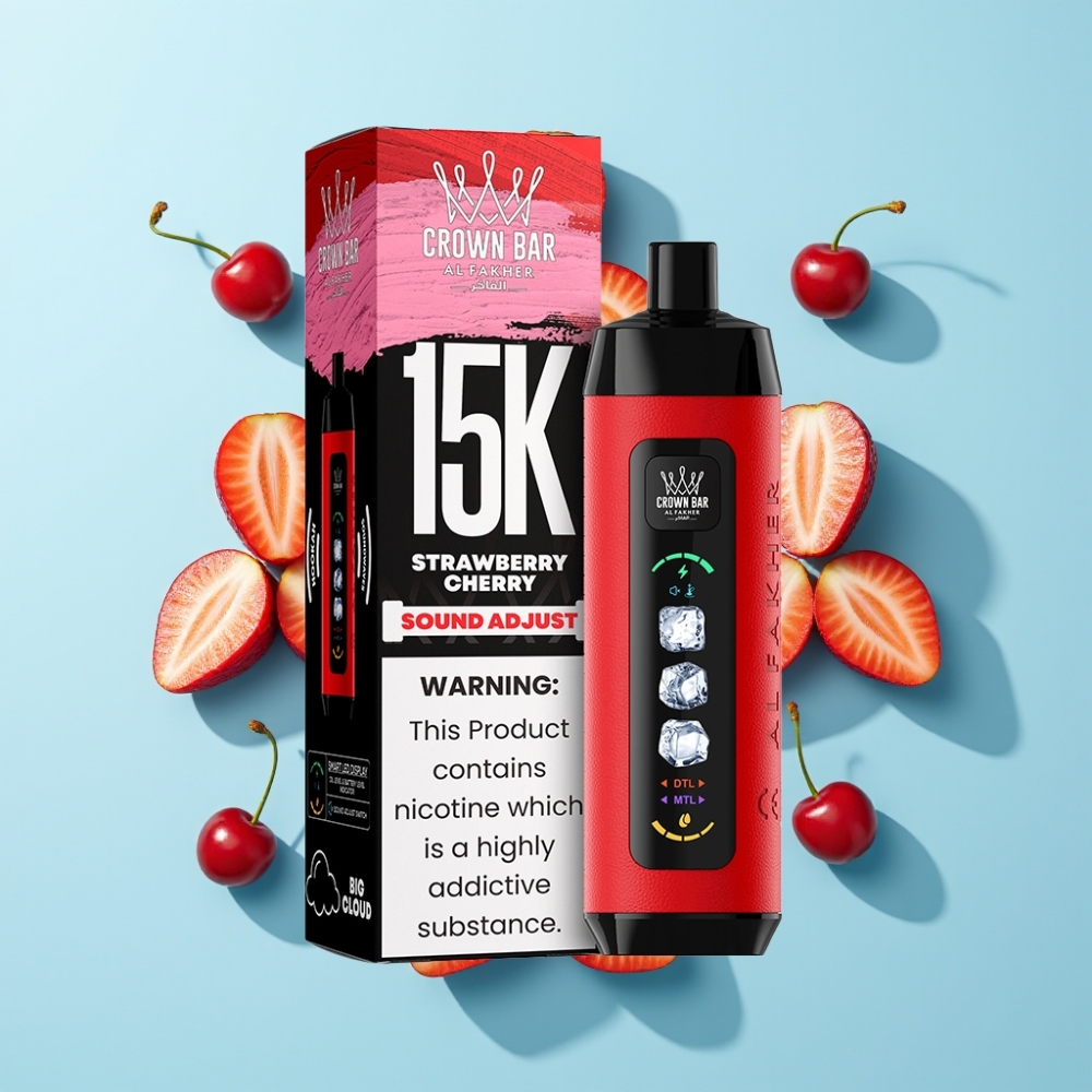 Al Fakher 15k Ice Adjust Clouds Jednokratni Uređaj Jagoda Trešnja 15000 pufova 22ml