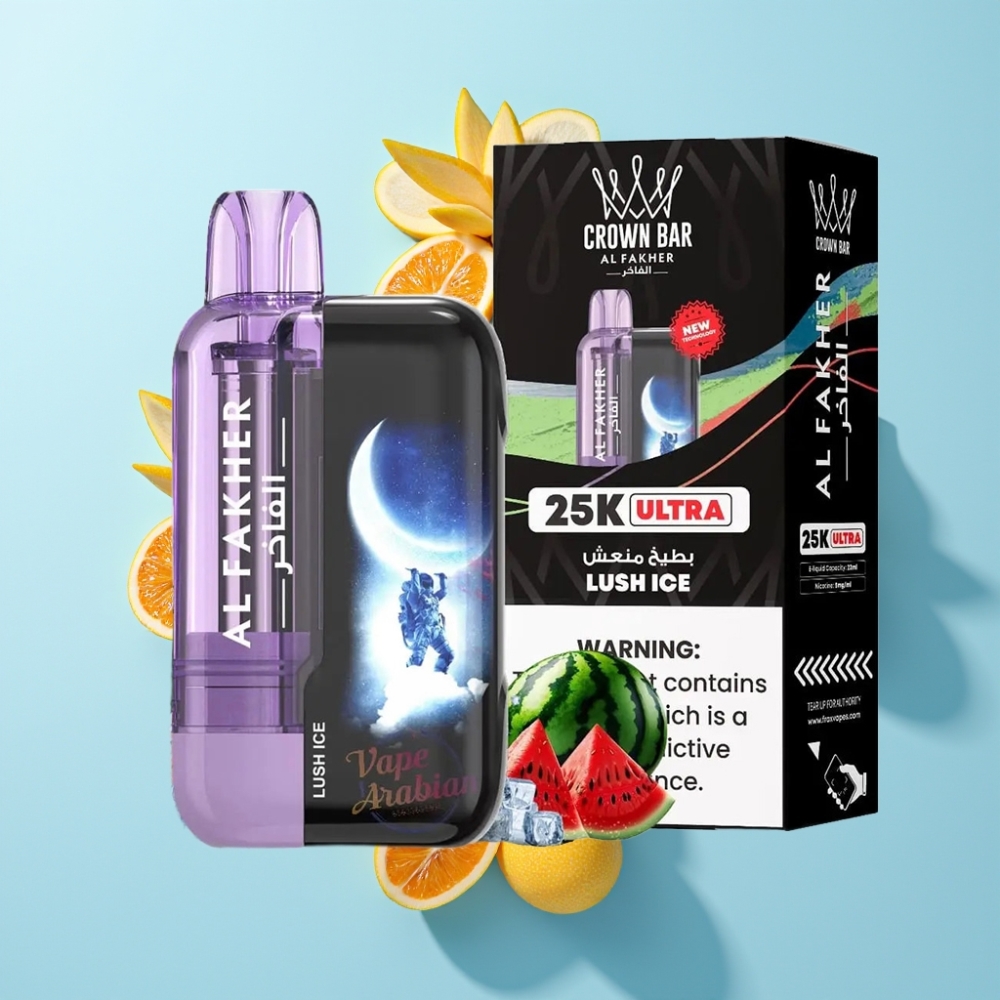 Al Fakher Crown Bar Ultra 25K Disposable Vape Lush Ice 22ml 50mg/ml