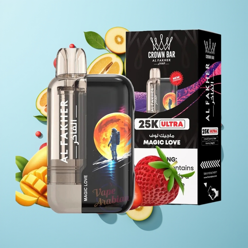 Al Fakher Crown Bar Ultra 25K Jednokratna Vape Magic Love 22ml