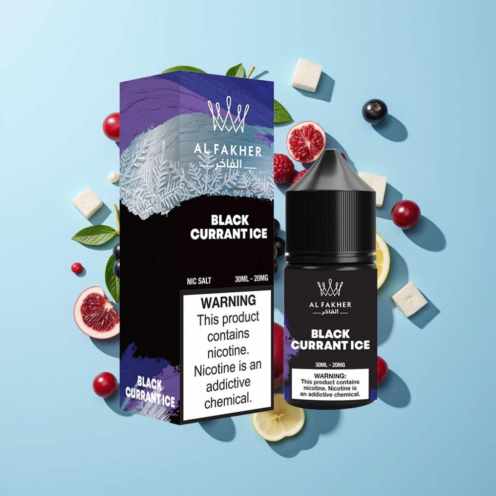 AL Fakher Nicotine Salt E-Liquid Crna Ribizla Led 30ml 20MG