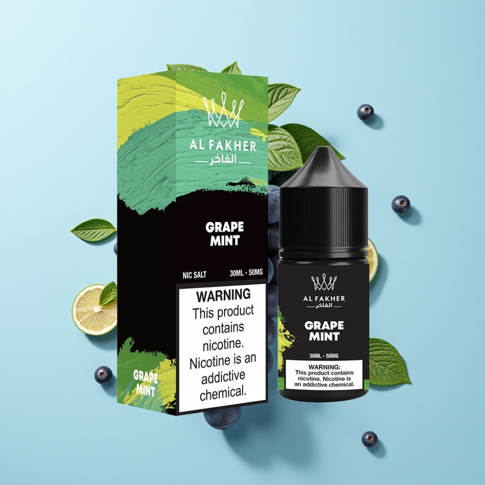 AL Fakher Nicotine Salt E-Liquid Grožđe Metvica 30ml 50mg