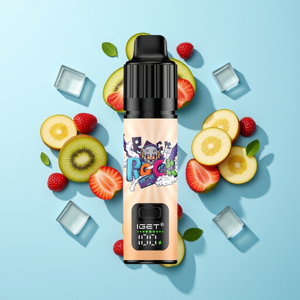 IGET BAR PLUS S3 POD 10000 Puffs Disposable Vape Jagoda Kiwi Led 18 ml