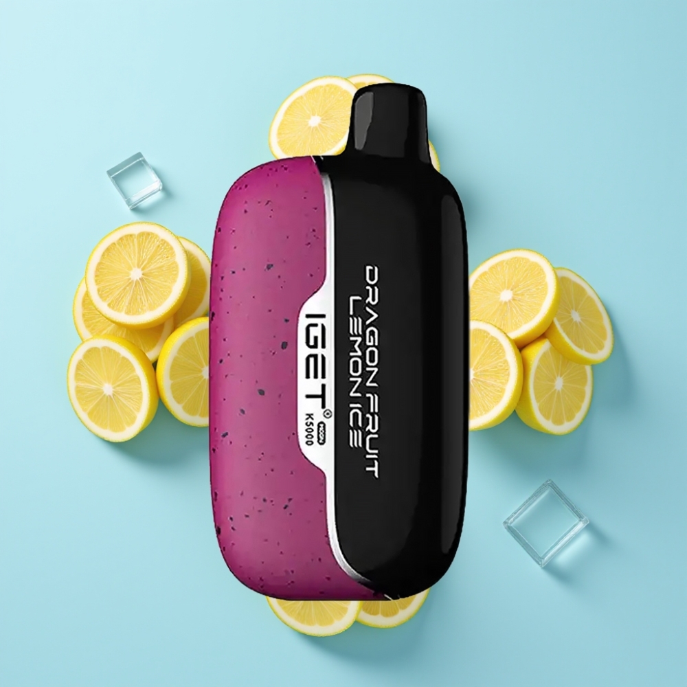 IGET Moon K5000 Puffs Disposable Vape Zmajevo Voće Limun Led 5000 Puffs 1.35 Ohm