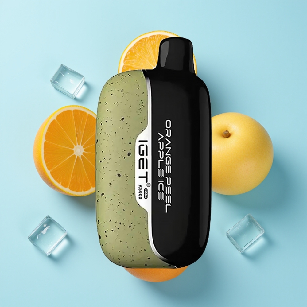 IGET Moon K5000 Puffs Narančasta kora i jabuka led, 5000 Pufova, 81.5 g