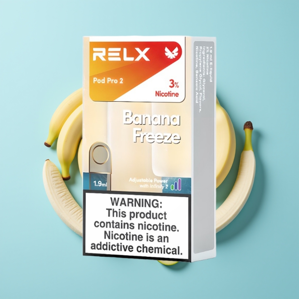 RELX Pod Pro 2 Banana Freeze 600 pufova 3% nikotina