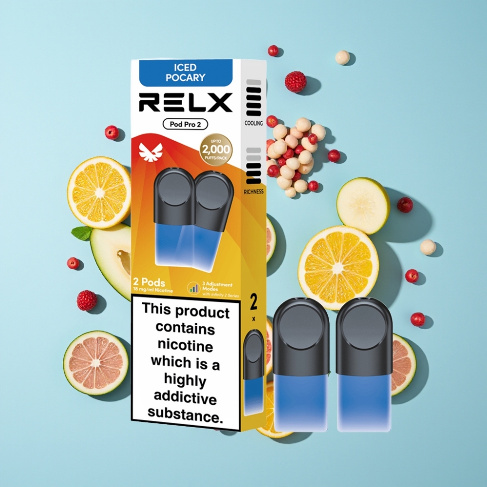 RELX Pod Pro 2 Piće-Iced Pocary 600 pufova 1.8% nikotina