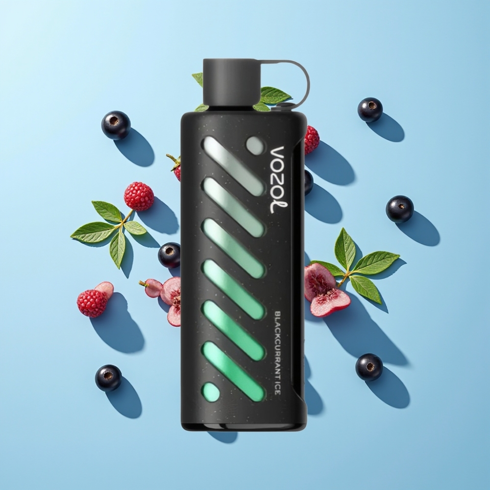 VOZOL Gear Shisha 25000 Puffs Crna ribizla led 5mg/ml Dual Mesh