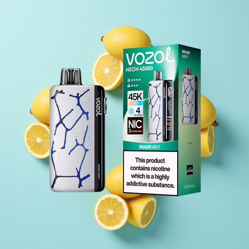 Vozol Neon 45K 45000 Puffs Disposable Vape Miami Mint 20ml 800mAh