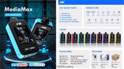 JNR MediaMax 40k puff miami mint H8JR2Z19 | JNR VAPE PODS